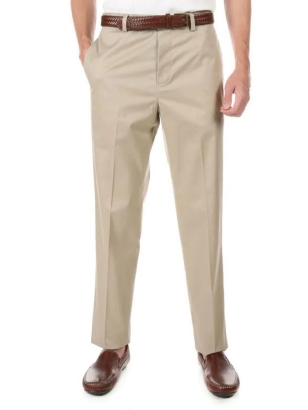 BROOKS BROTHERS Clark Light Weight Advantage Chino in Khaki W35